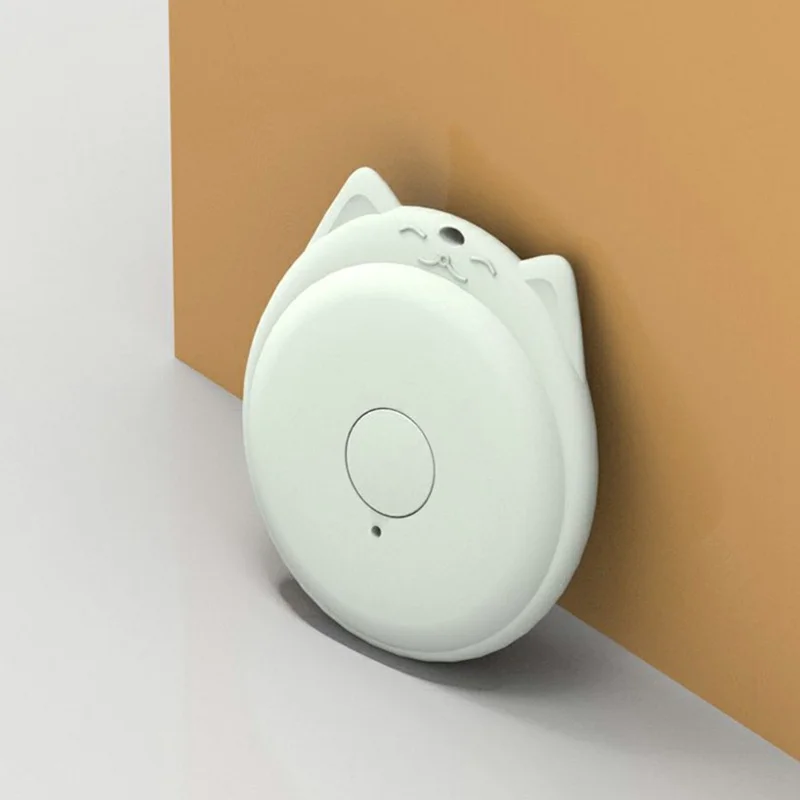 Localizador Inteligente Portátil Y22 con Diseño de Orejas de Gato, Bluetooth, Antiseguimiento, Control por APP - Blanco