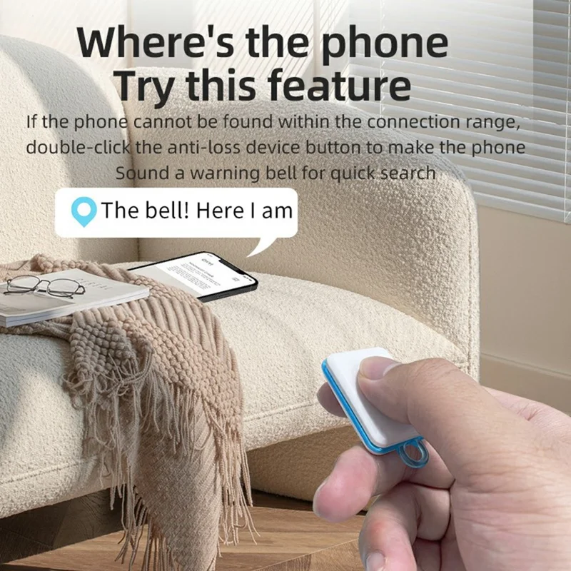 Y06 Portable Bluetooth-compatible Anti Lost Locator for iPhone  /  Android Smart Tracker App Control Remote Shutter - Pink