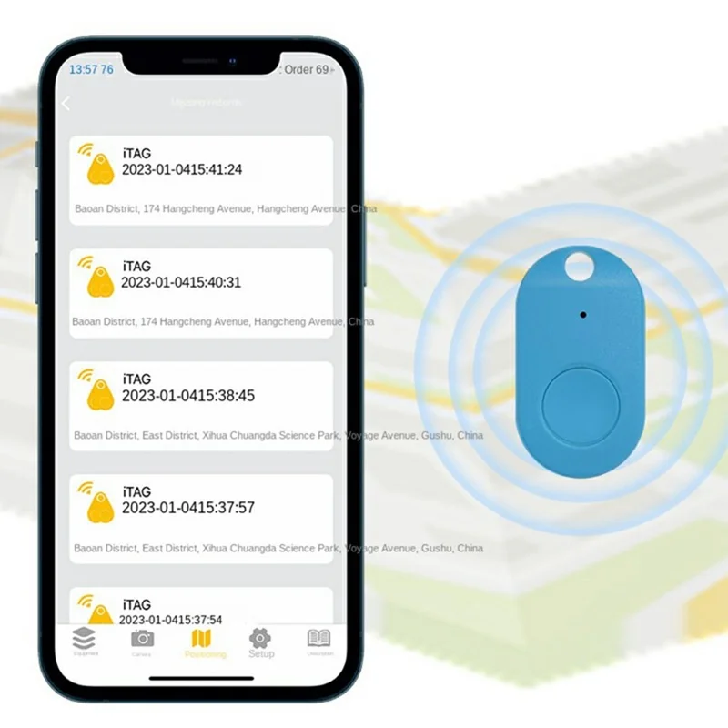 FD-03 Tragbarer Bluetooth-kompatibler Anti-Verlust-Locator Zweiwege-Tracking Mini Smart Finder - Schwarz