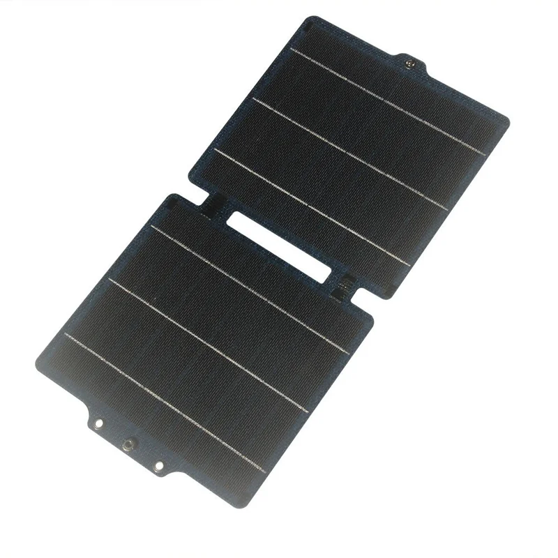 10W Bi-faltbares ETFE-flexibles Solarpanel zum Aufladen mit USB / Typ-C-Ausgang, wasserdicht, für Outdoor-Notfallstromversorgung