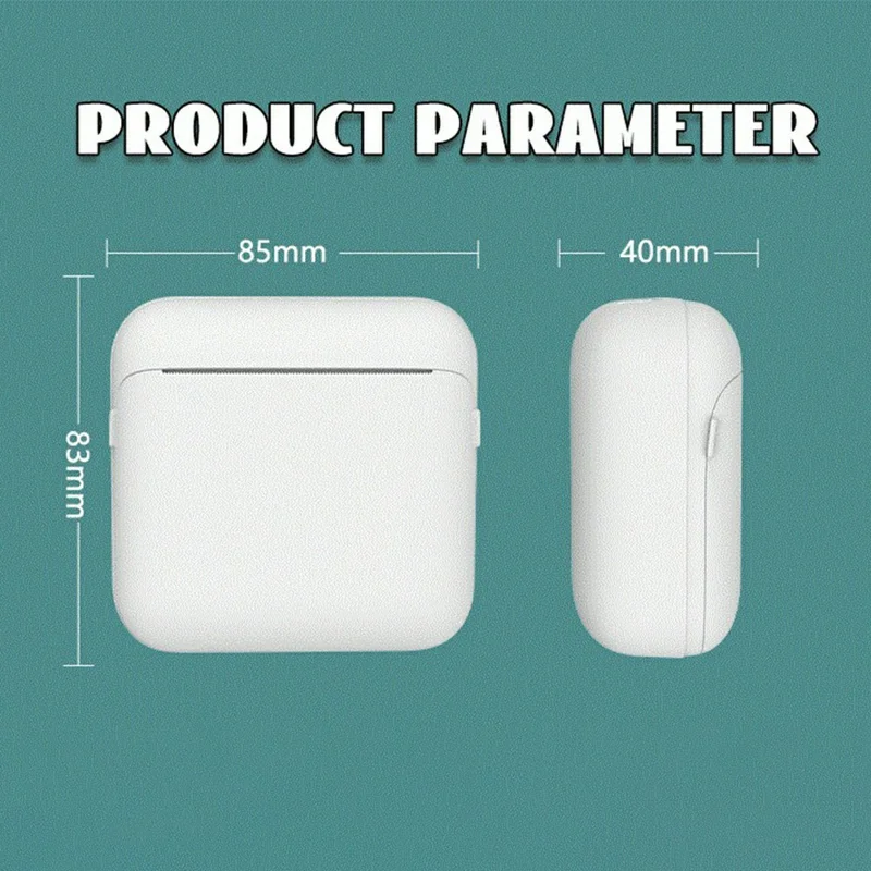 M12 200DPI Bluetooth-compatible Thermal Printer Wrong Question Printer for Students Mini Label Printer, Standard Version - Blue