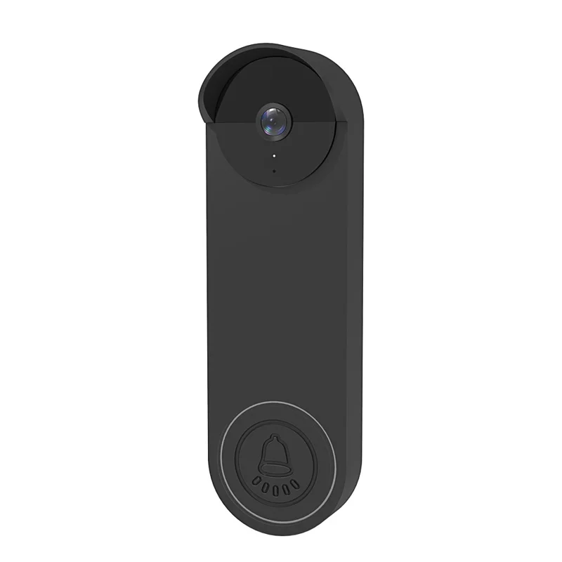 Google Nest Wireless Türklingel Silikonhülle Schutzhülle Rutschfest Wetterfest - Schwarz