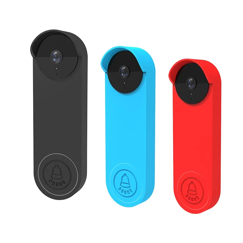 For Google Nest Wireless Doorbell Silicone Case Protective Cover Slip-On Weather Resistant - Blue