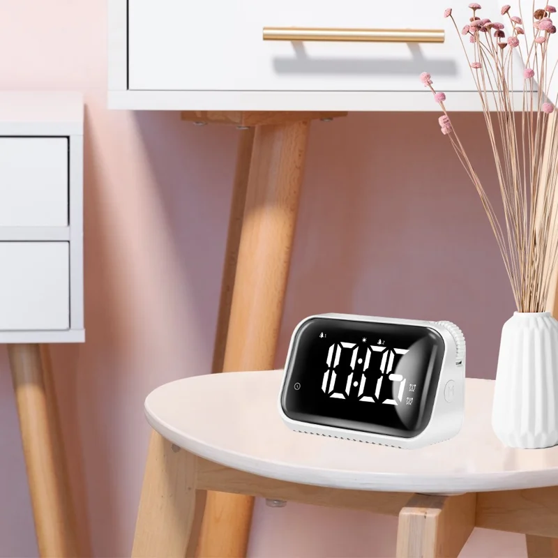 Reloj de cocina digital con pantalla grande, alarma recargable, cronómetro y gestión del tiempo - Azul