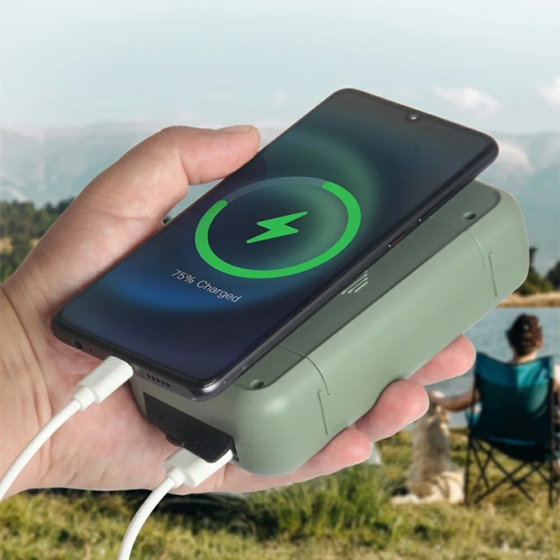 XLN-297 Radio Solar Multifunción con Linterna, Alarma SOS, Cargador de Teléfono, AM FM SW de Manivela