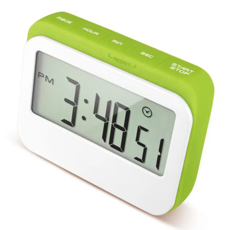 320 Large Screen Kitchen Timer Countdown Alarm Clock Reminder for Students / Cooking - Green