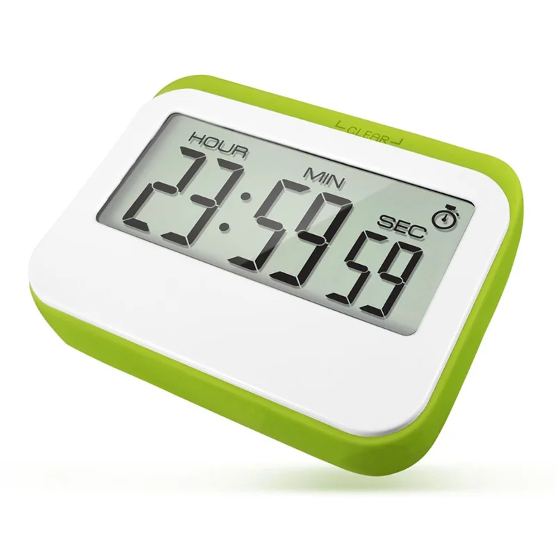 320 Large Screen Kitchen Timer Countdown Alarm Clock Reminder for Students / Cooking - Green