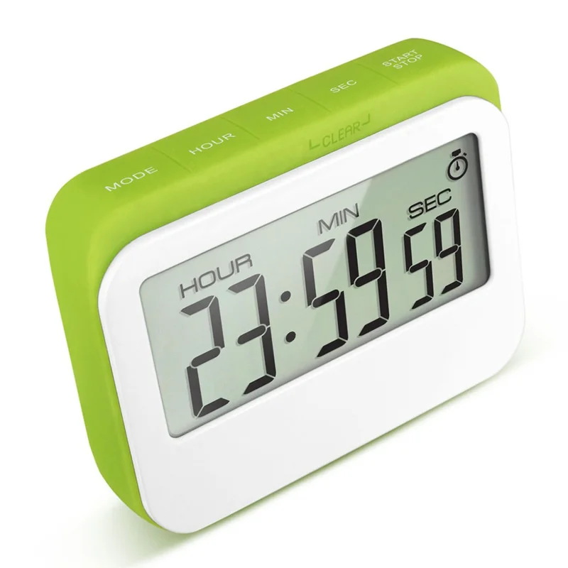 320 Large Screen Kitchen Timer Countdown Alarm Clock Reminder for Students / Cooking - Green