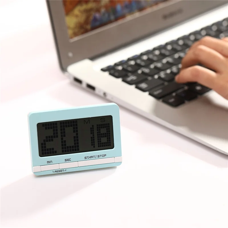 338 Large Screen Kitchen Timer Countdown Alarm Clock for Students / Cooking Time Management - Green