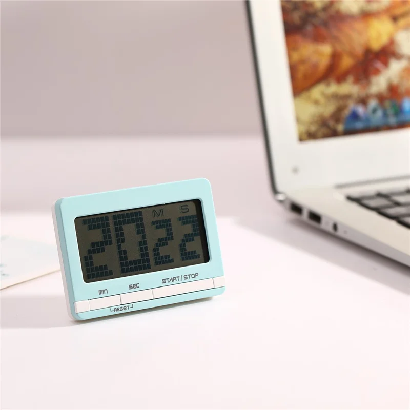338 Large Screen Kitchen Timer Countdown Alarm Clock for Students / Cooking Time Management - Green