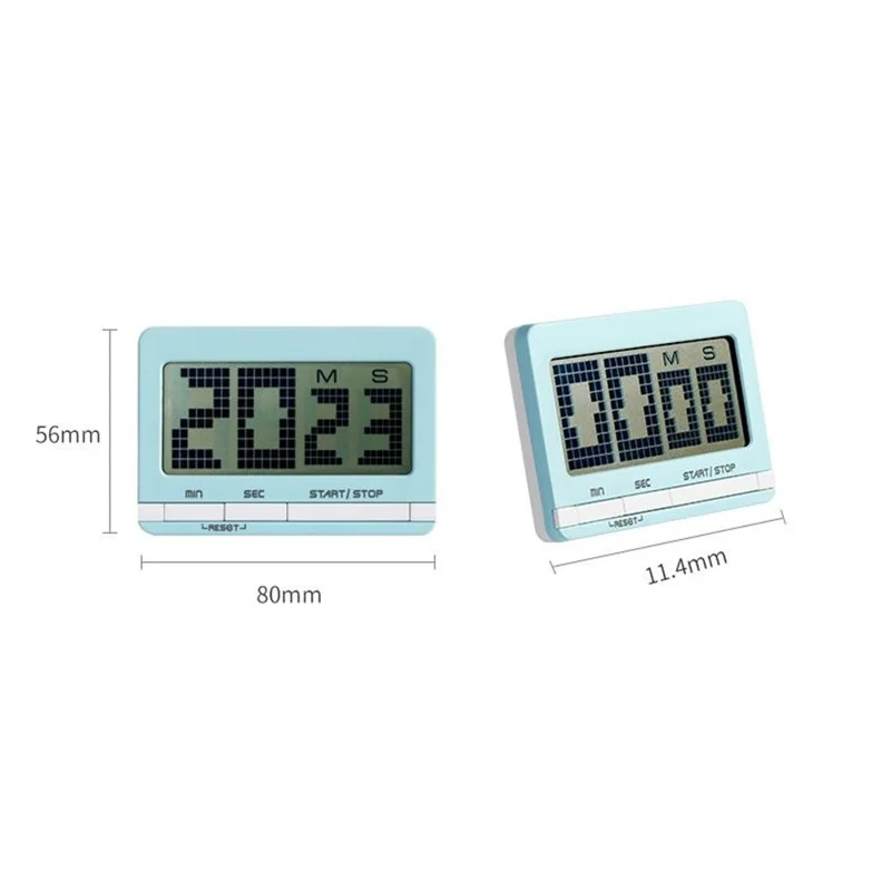 338 Large Screen Kitchen Timer Countdown Alarm Clock for Students / Cooking Time Management - Green
