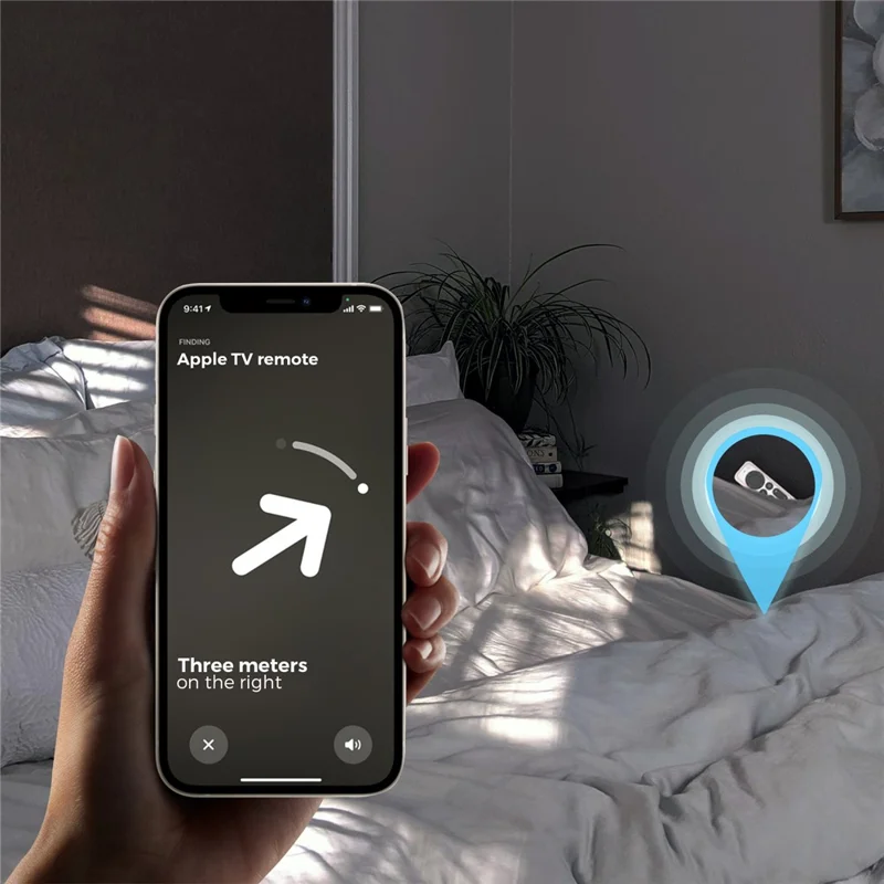 AHASTYLE PT158 För Apple TV-fjärrkontroll / AirTag Silikonhölse 2 i 1 Antislir Skyddshölse - Rosa