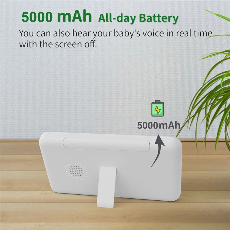 SM55 5.5 Inch Baby Monitor Two-Way Audio 1080P HD Display Panoramic Remote Control Night Vision Camera - US Plug