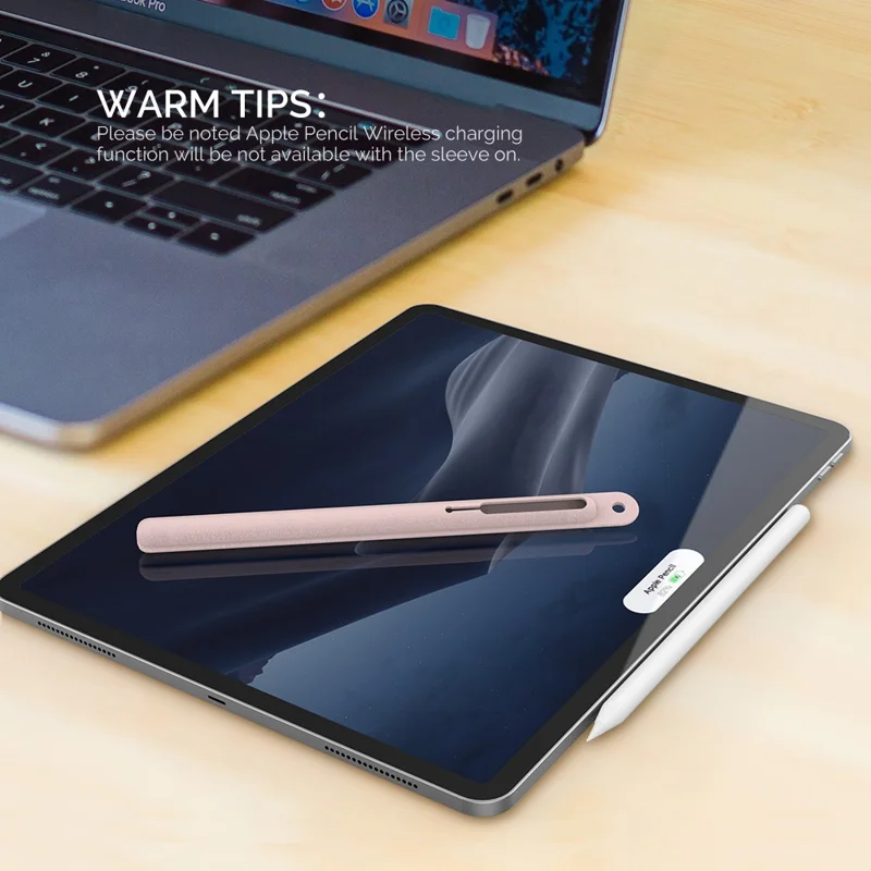 AHASTYLE PT80 Silicone Sleeve Case for Apple Pencil 3 / Pencil (USB-C) / Pencil (2nd Generation) / Pencil (1st Generation) Protective Cover - Pink