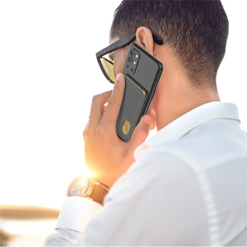 AHASTYLE PT133-B-S Phone Card Holder Adhesive Stick on Phone Wallet Pocket Organizer - Grey