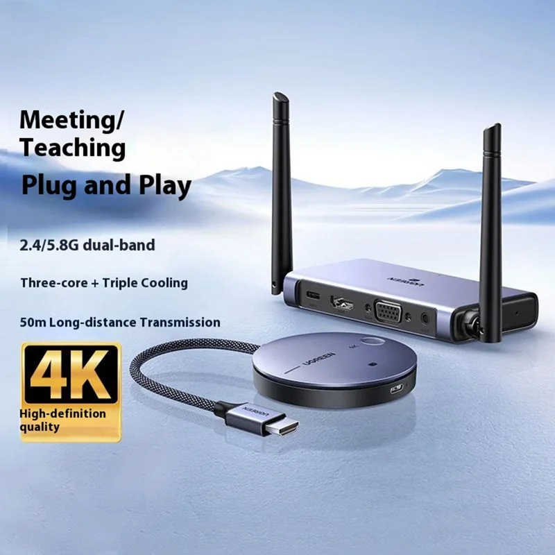 UGREEN CM586 90909 Wireless HD Transmitter and Receiver 4K 30Hz  /  5G 2.4G HD Extender 164FT / 50M