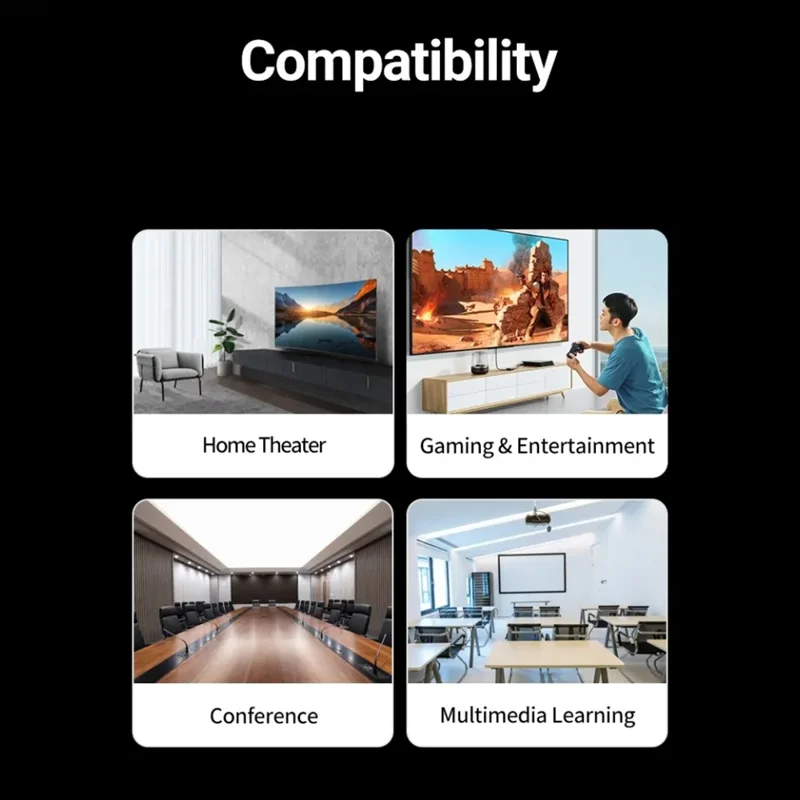 UGREEN 60649 4K HD Audio Extractor  /  Converter 5.1 Optical 3.5mm Output for Home Theater  /  Gaming