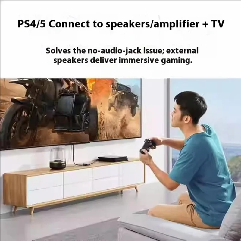 UGREEN 60649 4K HD Audio Extractor  /  Converter 5.1 Optical 3.5mm Output for Home Theater  /  Gaming