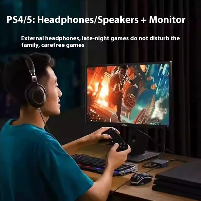 UGREEN 60649 4K HD Audio Extractor  /  Converter 5.1 Optical 3.5mm Output for Home Theater  /  Gaming