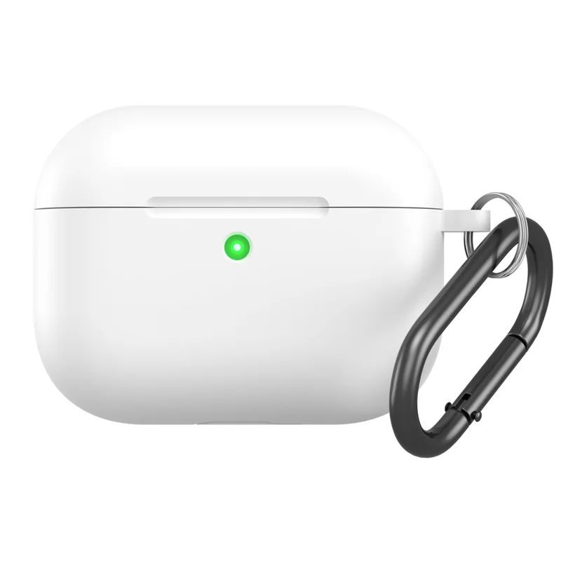 CS30 For AirPods Pro 3 Protective Case Soft Silicone Earphone Cover with Hook - White