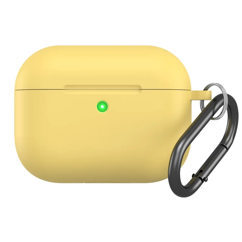 CS30 For AirPods Pro 3 Protective Case Soft Silicone Earphone Cover with Hook - Yellow