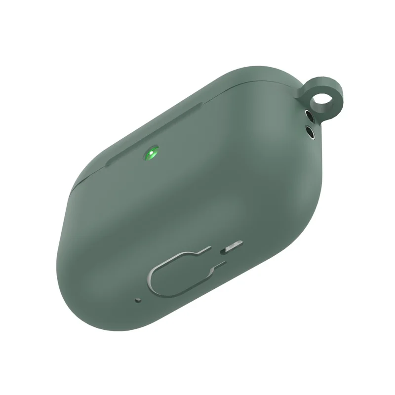 CS30 For AirPods Pro 3 Protective Case Soft Silicone Earphone Cover with Hook - Dark Green