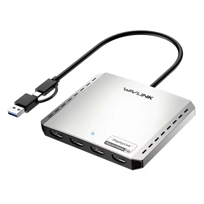WAVLINK WL-UG7501H-PD 4 HD Converter 4K Display Adapter with 85W Upstream Charging for Intel  /  M1  /  M2  /  M3  /  M4 Mac and Windows