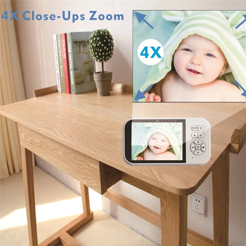 SP316 3.5 Inch Baby Monitor Two-Way Audio Intercom 320P Display Camera Night Vision for Home - US Plug