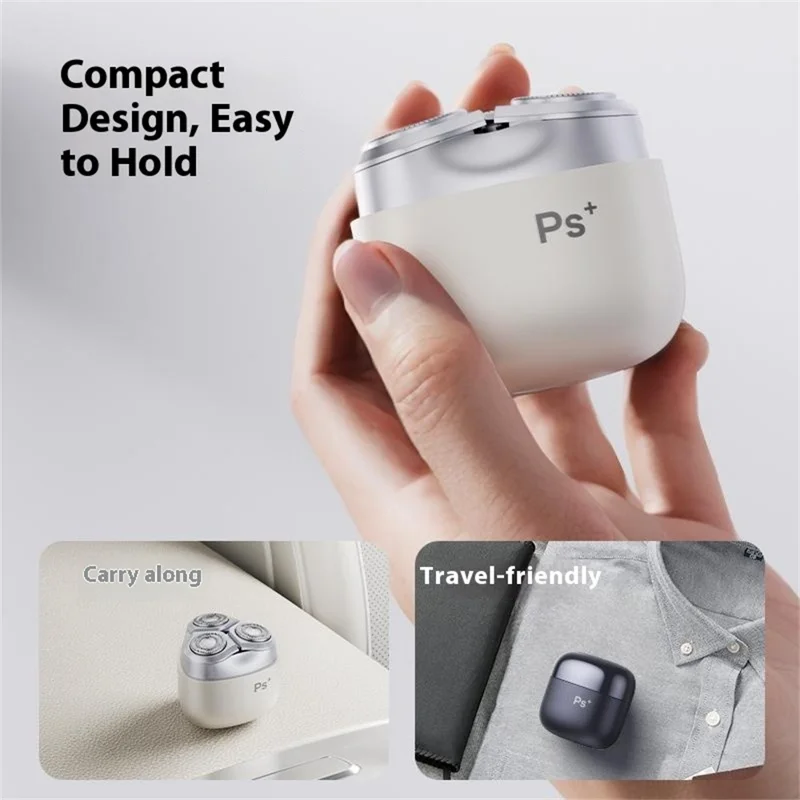 K003 Electric Shaver 3D Floating Head Type-C Fast Charging IPX7 Waterproof Razor - Black