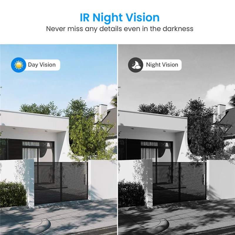 T52 WiFi Wireless Smart Video Doorbell Night Vision HD 1080P Two Way Audio Motion Detection Door Bell - Black