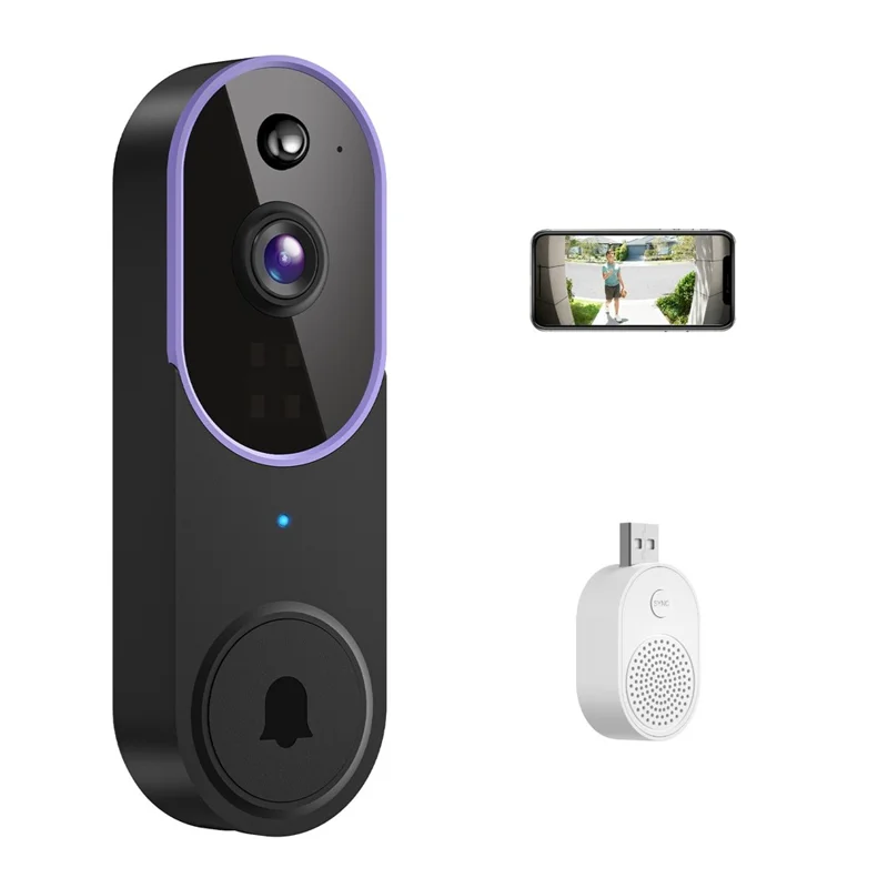 P52 Two Way Audio 2.4G WiFi Wireless Smart Video Doorbell 1080P HD Night Vision Motion Detection Door Bell
