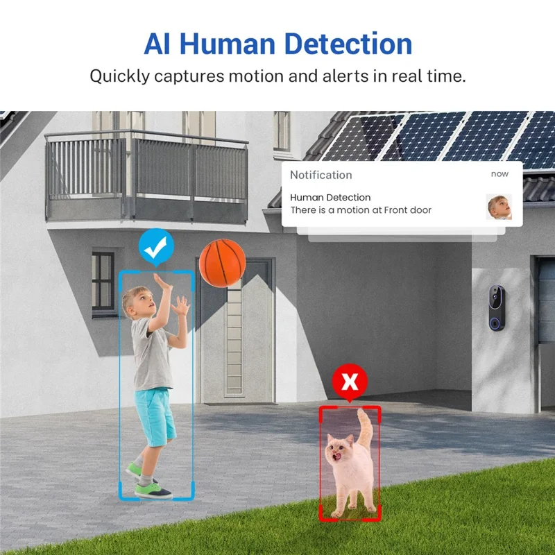 P52 Two Way Audio 2.4G WiFi Wireless Smart Video Doorbell 1080P HD Night Vision Motion Detection Door Bell
