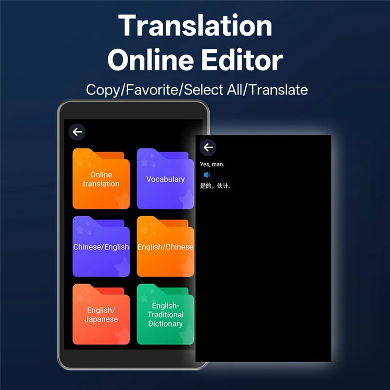 T22 5,5-calowy inteligentny tłumacz głosowy, tłumaczenie online na 142 języki, urządzenie z funkcją tłumaczenia zdjęć przez WiFi, 1+16 GB