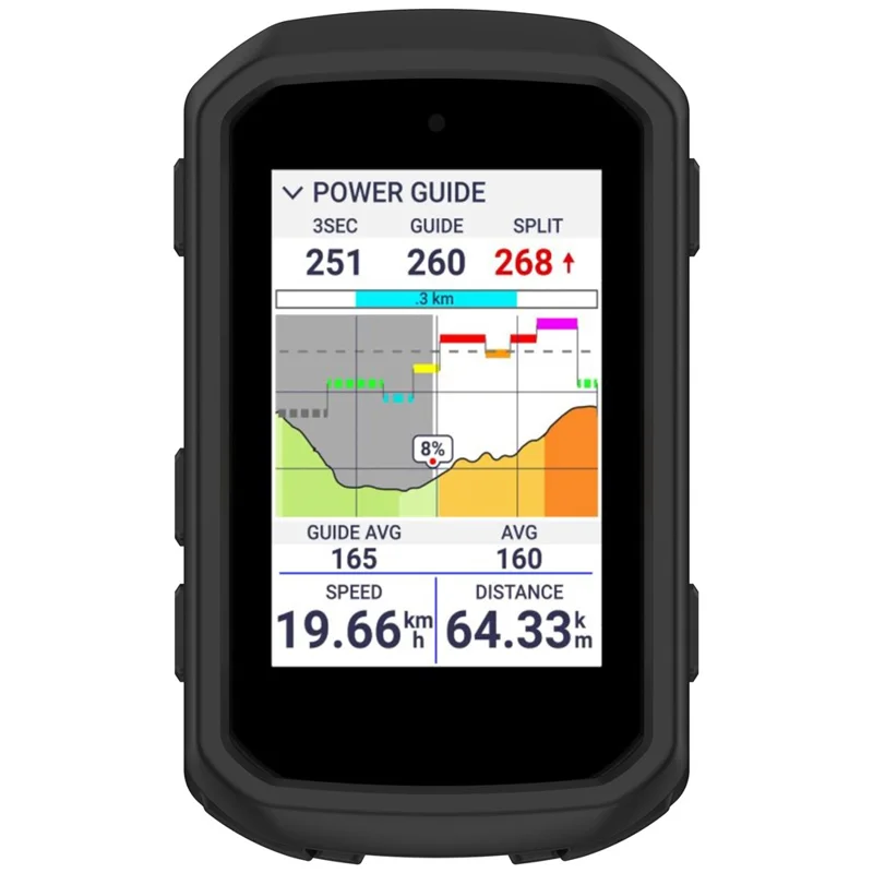 For Garmin Edge 850  /  550 Cycling Computer Silicone Case Shockproof Anti Scratch Protective Cover - Black