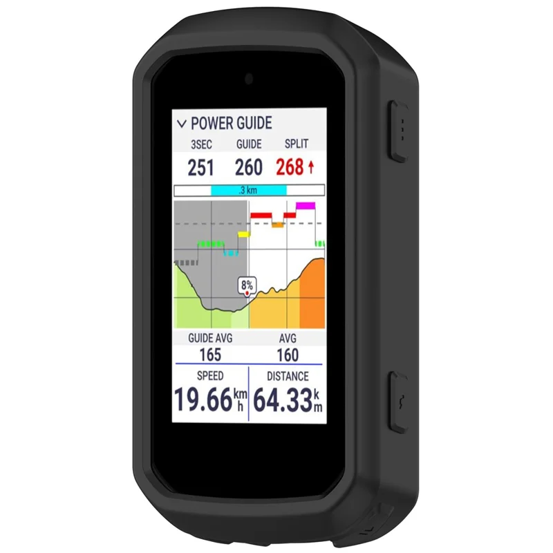 For Garmin Edge 850  /  550 Cycling Computer Silicone Case Shockproof Anti Scratch Protective Cover - Black