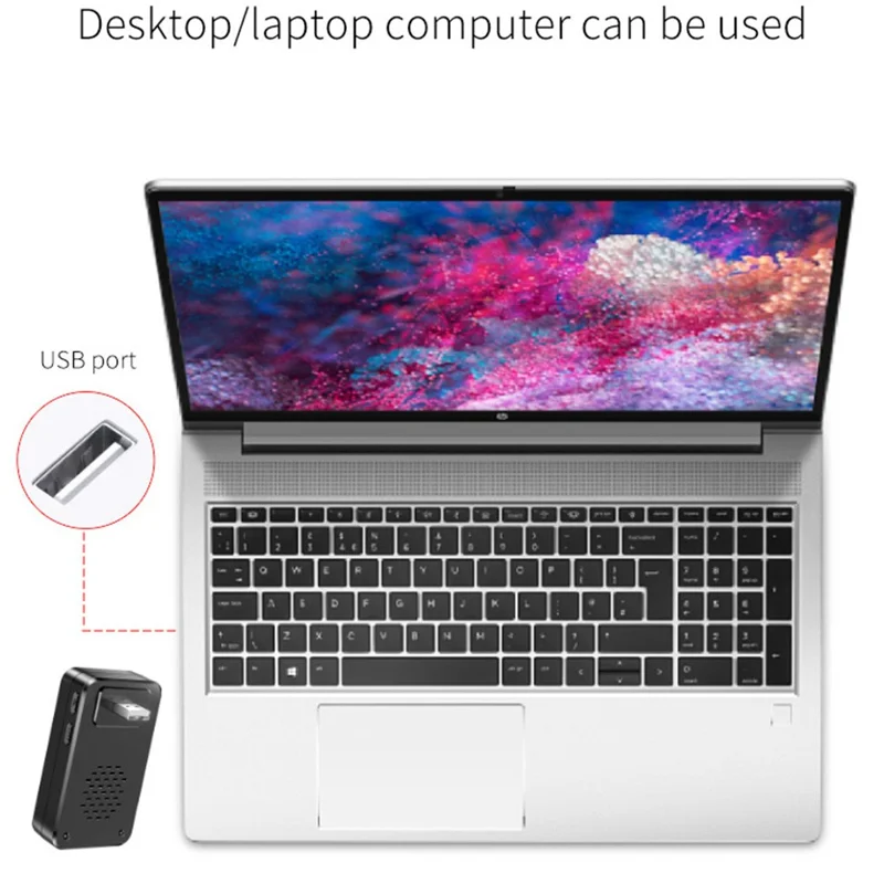 A80 Wireless USB Doorbell for Home 150m Range 60 Melodies 5 Volume Levels Door Chime, 1 Transmitter + 1 Receiver - Black