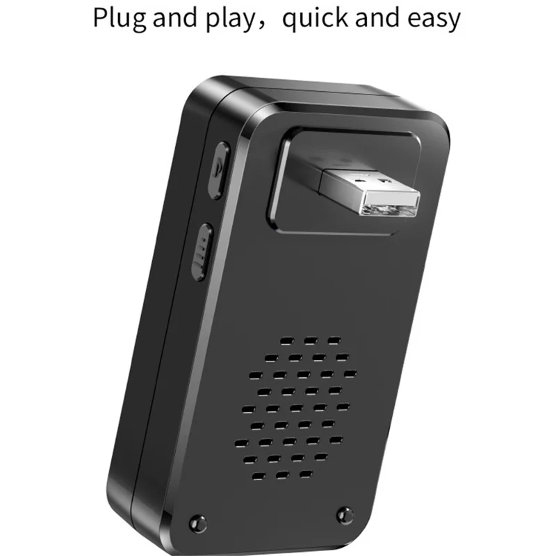 A80 Wireless USB Doorbell for Home 150m Range 60 Melodies 5 Volume Levels Door Chime, 2 Transmitters + 1 Receiver - Black