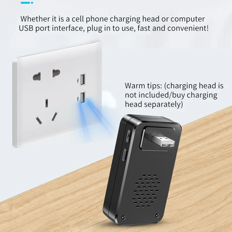 A80 Wireless USB Doorbell for Home 150m Range 60 Melodies 5 Volume Levels Door Chime, 1 Transmitter + 2 Receivers - Black