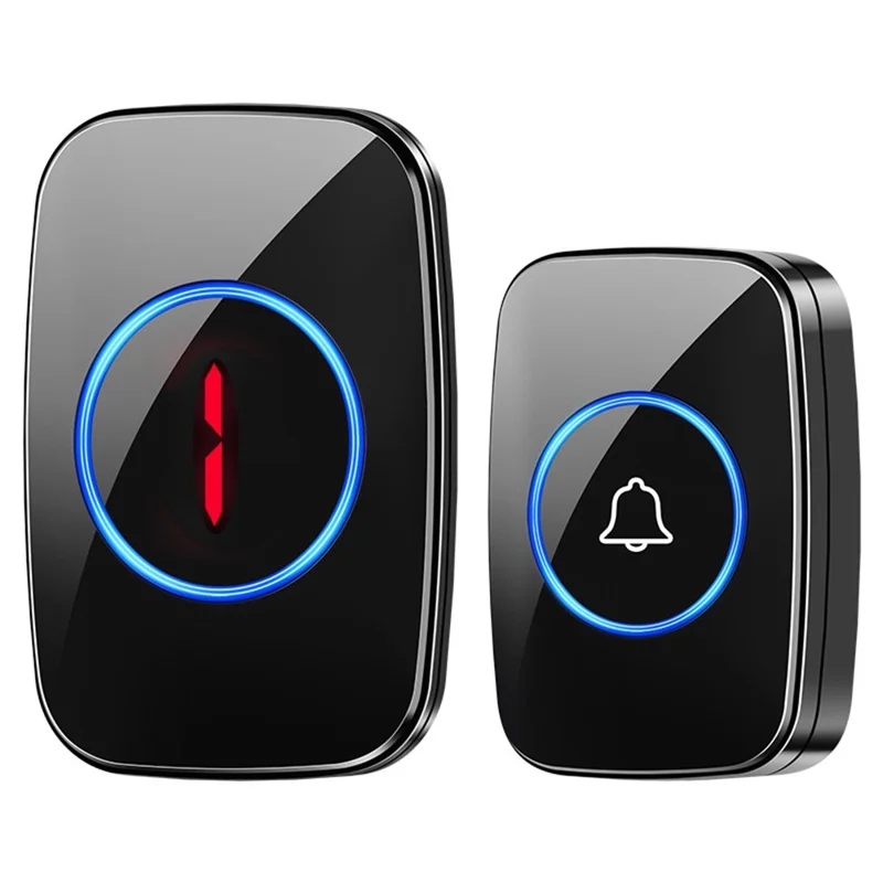 A10 Digital Display Wireless Calling System 60 Melodies Restaurant Pager Long Range Service Bell, 1 Transmitter + 1 Receiver - EU Plug