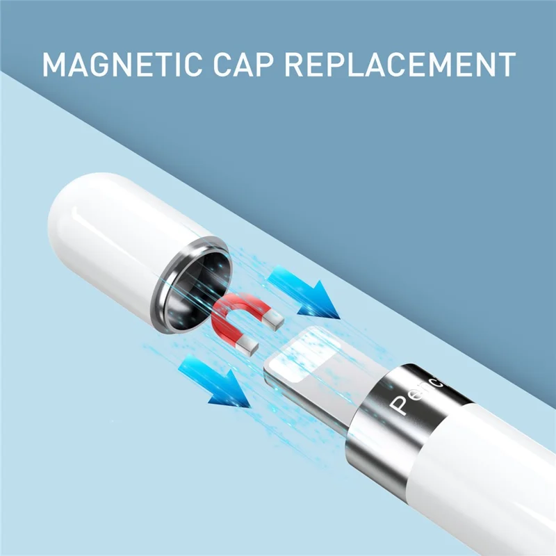 AHASTYLE PT146 Per Apple Pencil (1a generazione) Set di adattatori di ricarica magnetici con cappuccio di ricambio e supporto per cappuccio
