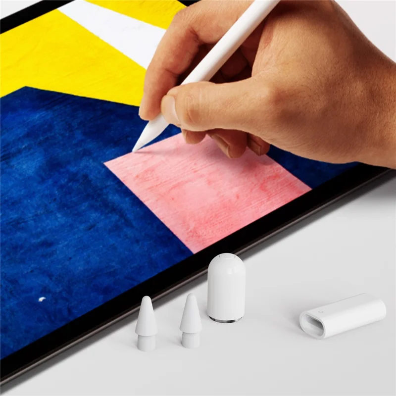 AHASTYLE PT146 Per Apple Pencil (1a generazione) Set di adattatori di ricarica magnetici con cappuccio di ricambio e supporto per cappuccio