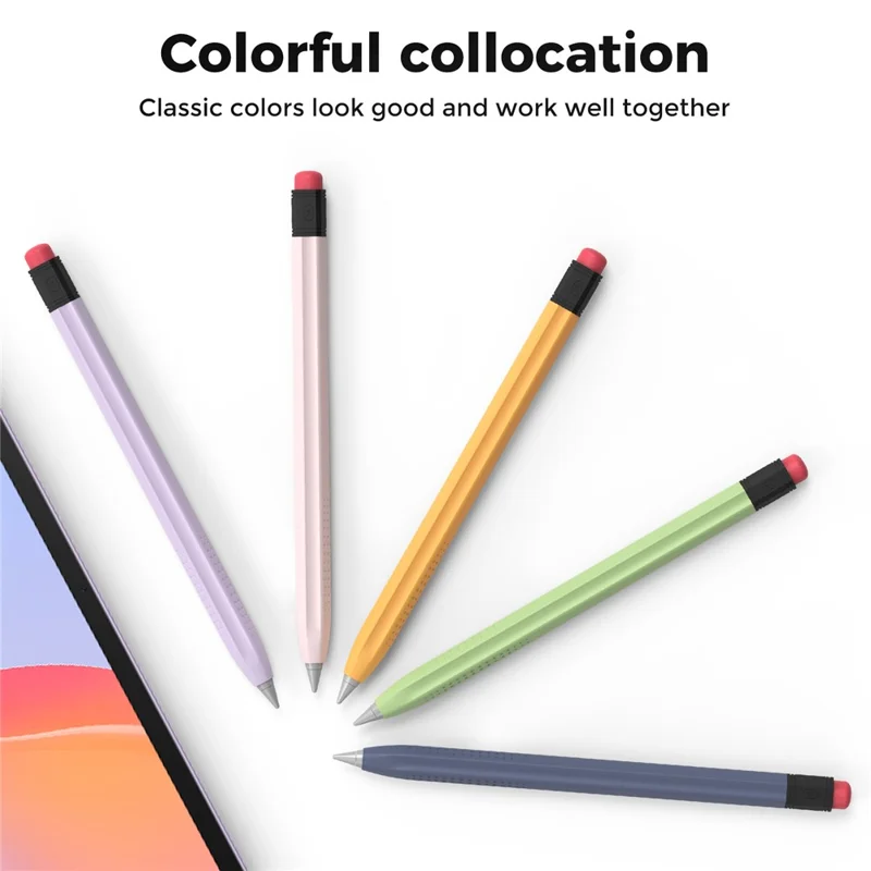 AHASTYLE PT114-C Slim Stylus Case For Huawei M-Pencil 3rd Generation / 2nd Generation / 1st Generation , Shockproof Anti Slip Cover - Pink + Black Cap