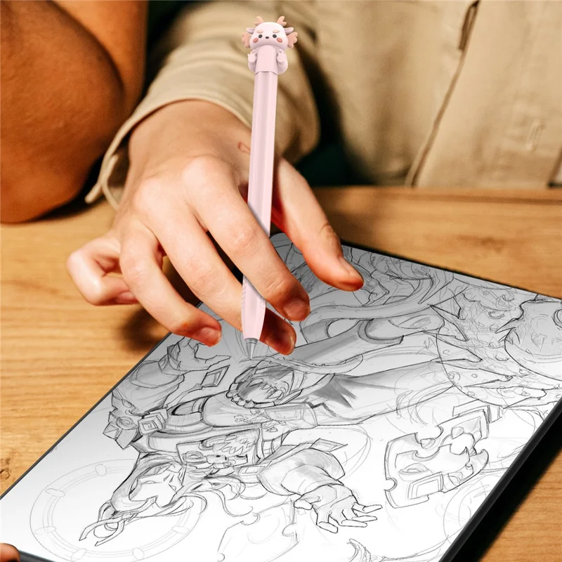 AHASTYLE PT114 Stylus Sleeve For Huawei M-Pencil 3rd Generation / 2nd Generation / 1st Generation , Cartoon Dragon-Style Cap Silicone Cover - Pink