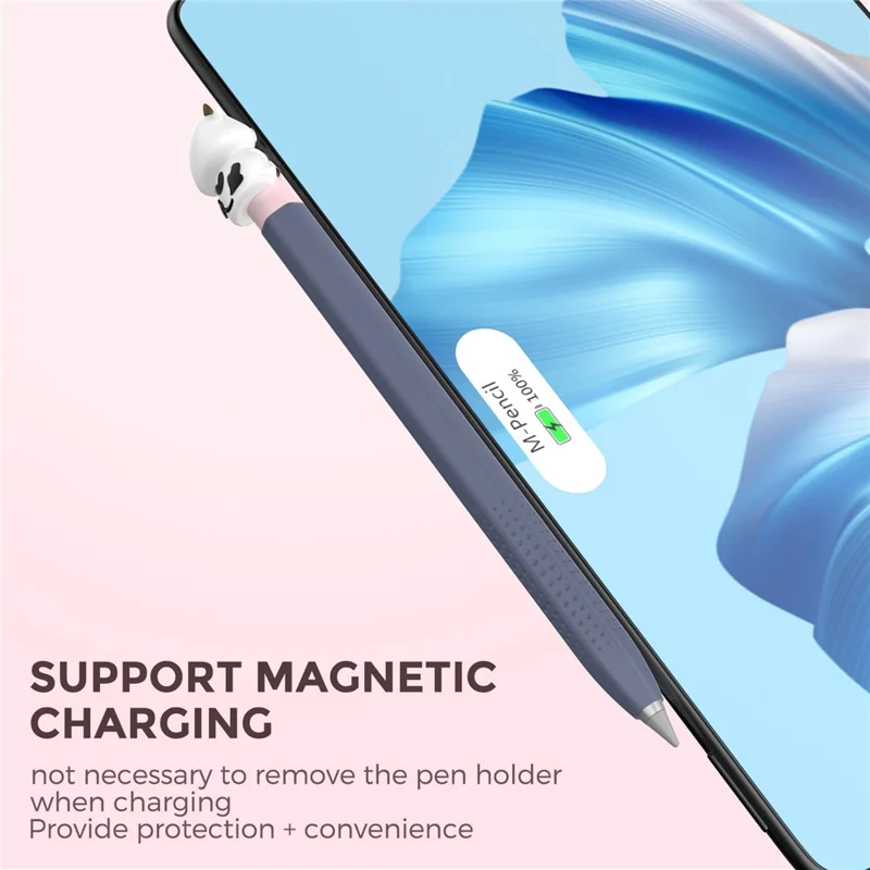 AHASTYLE PT114-B Stylus Cover For Huawei M-Pencil 3rd Generation / 2nd Generation / 1st Generation , Cartoon Animal Cap Silicone Pen Case - Midnight Blue