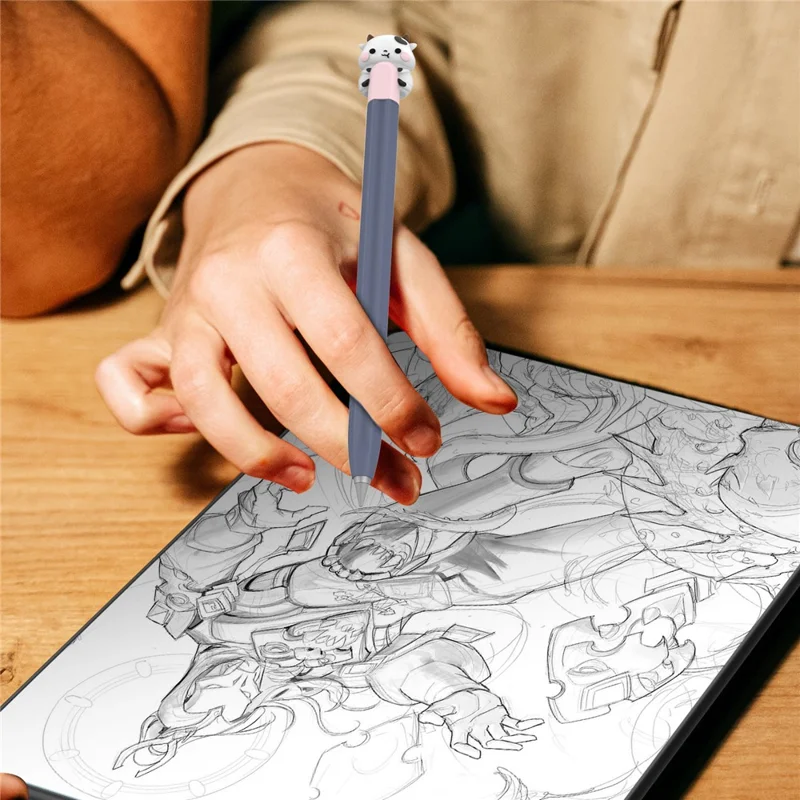 AHASTYLE PT114-B Stylus Cover For Huawei M-Pencil 3rd Generation / 2nd Generation / 1st Generation , Cartoon Animal Cap Silicone Pen Case - Midnight Blue