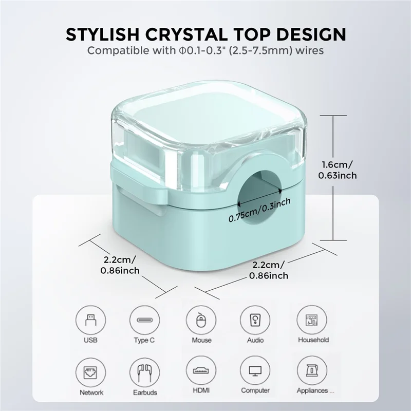 AHASTYLE WG159 6PCS Magnetic Cable Organizer Multi-Function Desktop Wire Management System - 2 Orange + 2 Purple + 2 Blue