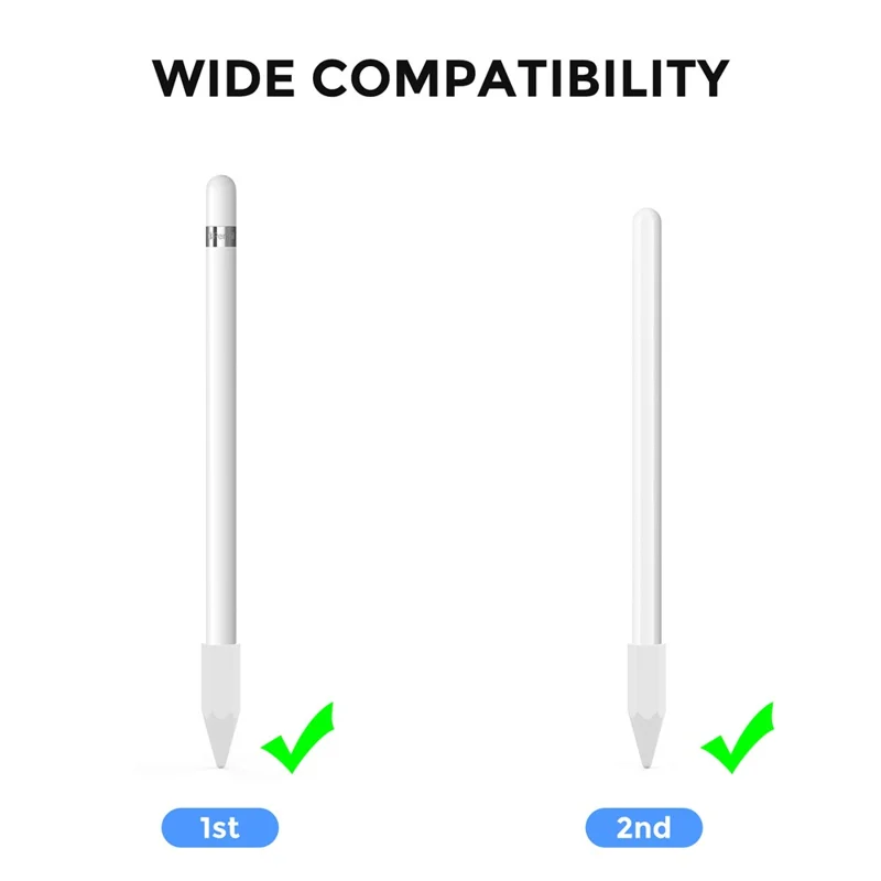 AHASTYLE WG78 Punta dello stilo Manicotto per Apple Pencil (USB-C) / (2a generazione) / (1a generazione) Copertura protettiva in TPU Protezione per la punta