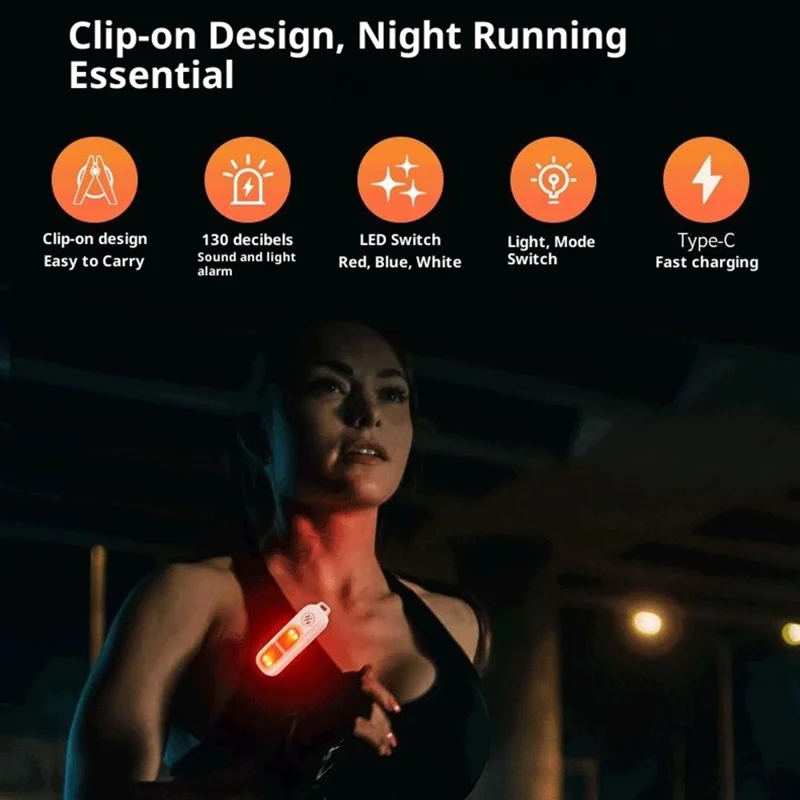 AF-2006 Outdoor Night Running Light Armband Personal Alarm Device Safety Warning Lamp for Cycling / Jogging - Black