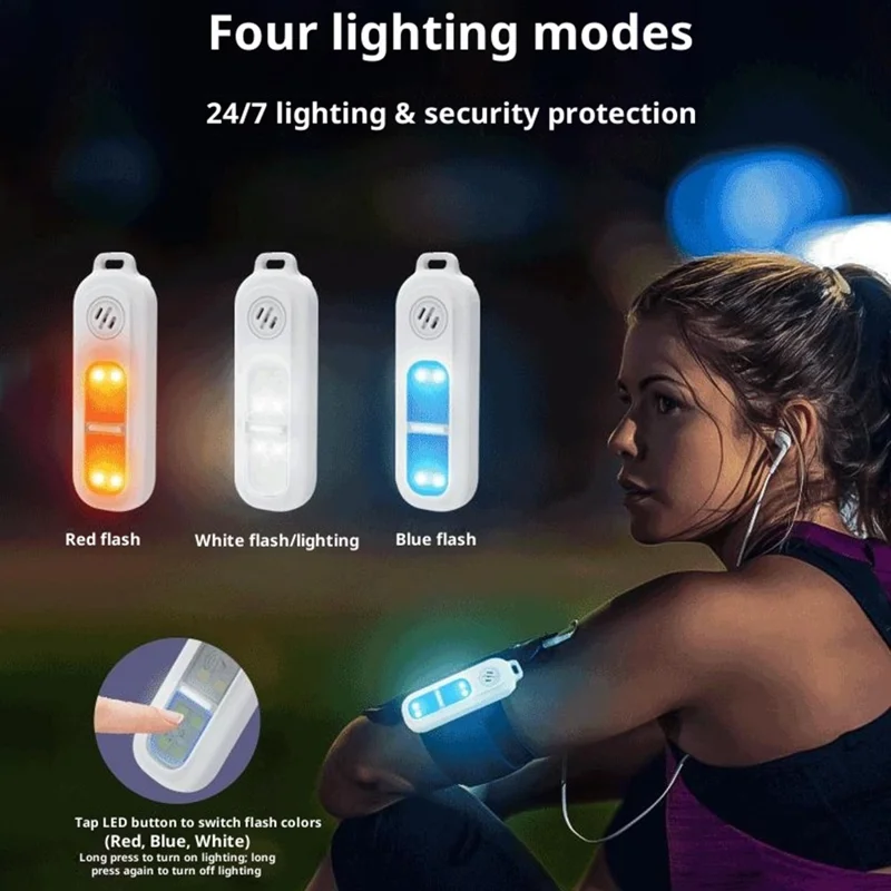 AF-2006 Outdoor Night Running Light Armband Personal Alarm Device Safety Warning Lamp for Cycling / Jogging - Black