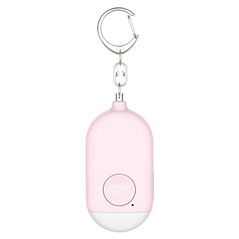B300 Linterna de Alarma Personal Recargable Dispositivo Inteligente Anti-Lobo Seguridad Personal Exterior - Rosa